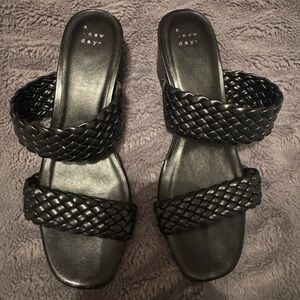A New Day Women's Black Sandals